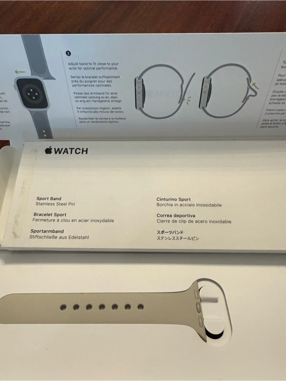 Authentic APPLE Sport Band Starlight 41 mm. BNIB